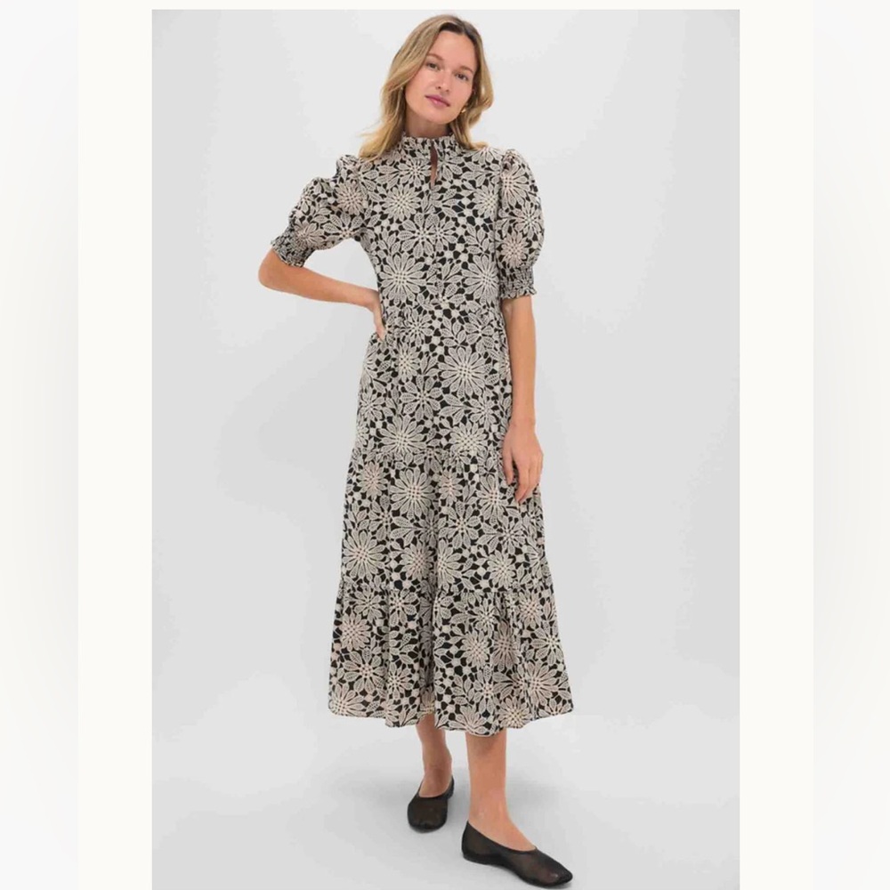 NWT Elegant Black and White Floral Dress